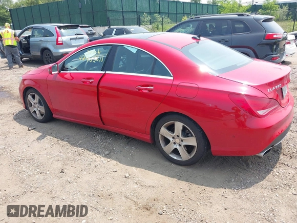 2015 Mercedes-Benz CLA 250 with VIN WDDSJ4GBXFN223295, listed as a IAAI auction lot 42455611 with 38,805 mi miles and . Bid and sale history available at DreamBid. Image 3.