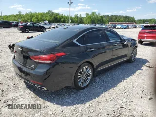 2017 Genesis G80 3.8L z VIN KMHGN4JEXHU175292, wystawiony jako Copart lot #51922895 z przebiegiem Nie podano mil oraz Szkoda całkowita • Salvage title. Historia ofert i sprzedaży dostępna na DreamBid. Obrazek 3.