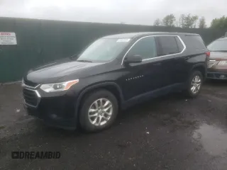 2018 Chevrolet Traverse LS with VIN 1GNERFKW7JJ251942, listed as a Copart auction lot 61057225 with 104,595 mi miles and Clean title. Bid and sale history available at DreamBid. Image 1.