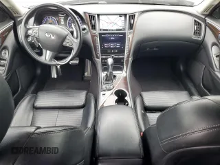 2015 Infiniti Q50 Sport with VIN JN1BV7AP7FM343293, listed as a Copart auction lot 53559645 with 123,386 mi miles and Salvage title. Bid and sale history available at DreamBid. Image 8.