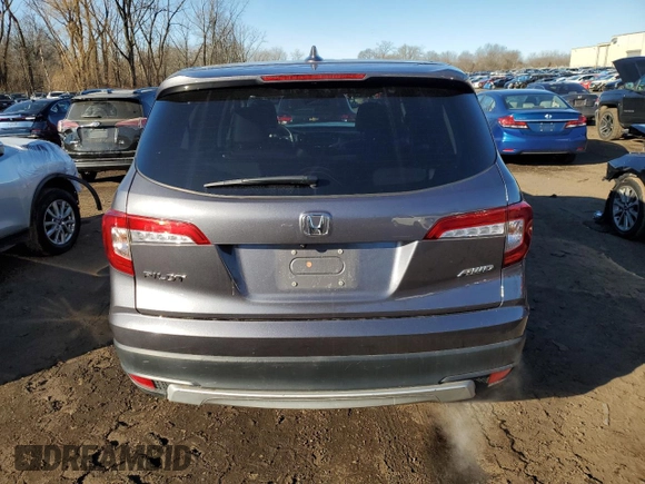 2021 Honda Pilot EX-L with VIN 5FNYF6H53MB073844, listed as a Copart auction lot 43656925 with 46,710 mi miles and Salvage Title. Bid and sale history available at DreamBid. Image 6.