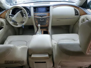 2011 Infiniti QX56 7-passenger with VIN JN8AZ2NE9B9006134, listed as a Copart auction lot 69789604 with 135,786 mi miles and Salvage Title. Bid and sale history available at carsss.com. Image 8.