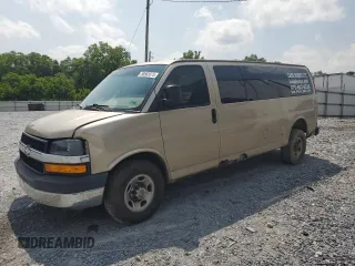 2007 Chevrolet Express Passenger with VIN 1GAHG39U671156658, listed as a Copart auction lot 59565575 with 158,012 mi miles and Salvage title. Bid and sale history available at DreamBid. Image 1.