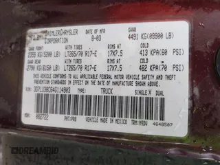 2004 Dodge 3500 ST z VIN 3D7LU38C64G114903, wystawiony jako IAAI lot #40218911 z przebiegiem Nie podano mil oraz . Historia ofert i sprzedaży dostępna na DreamBid. Obrazek 9.