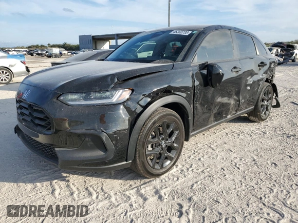 2023 Honda HR-V Sport with VIN 3CZRZ1H55PM708359, listed as a Copart auction lot 46360735 with 31,713 mi miles and Salvage Title. Bid and sale history available at carsss.com. Image 1.