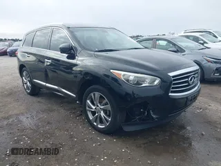 2014 Infiniti QX60 with VIN 5N1AL0MM3EC516833, listed as a IAAI auction lot 41227557 with 184,341 mi miles. Bid and sale history available at carsss.com. Image 1.