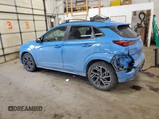2022 Hyundai Kona N Line with VIN KM8K3CA33NU925491, listed as a Copart auction lot 41770885 with 33,109 mi miles and Salvage Title. Bid and sale history available at carsss.com. Image 2.