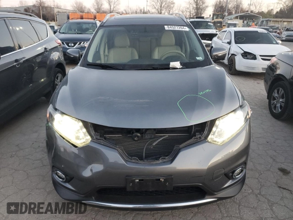 2015 Nissan Rogue SL with VIN 5N1AT2MV8FC822450, listed as a Copart auction lot 84527264 with 87,398 mi miles and Salvage Title. Bid and sale history available at carsss.com. Image 5.