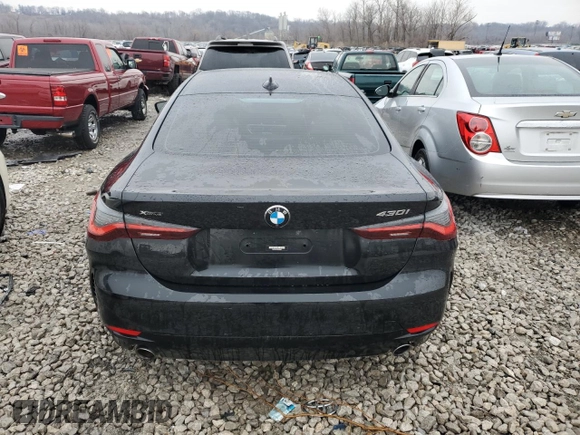 2022 BMW 4 Series 430i xDrive with VIN WBA73AP07NCK48427, listed as a Copart auction lot 86302794 with 46,006 mi miles and Salvage Title. Bid and sale history available at DreamBid. Image 6.