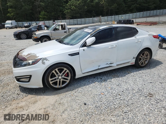 2013 Kia Optima SX with VIN 5XXGR4A61DG115693, listed as a Copart auction lot 62468505 with 149,508 mi miles and Salvage title. Bid and sale history available at DreamBid. Image 1.