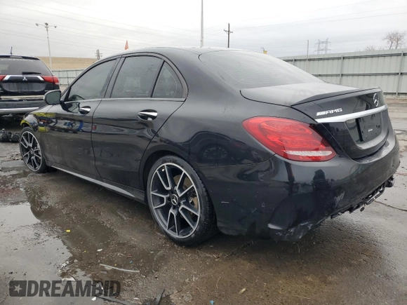 2017 Mercedes-Benz C 43 AMG with VIN 55SWF6EB1HU198007, listed as a Copart auction lot 48469895 with 110,341 mi miles and Salvage Title. Bid and sale history available at DreamBid. Image 2.