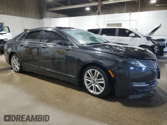 2014 Lincoln MKZ with VIN 3LN6L2GK6ER825015, listed as a Copart auction lot 53108575 with 0 mi miles and Salvage Title. Bid and sale history available at carsss.com. Image 4.