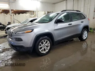 2016 Jeep Cherokee Sport with VIN 1C4PJMAB5GW169067, listed as a Copart auction lot 60479555 with 97,447 mi miles and Salvage title. Bid and sale history available at DreamBid. Image 1.