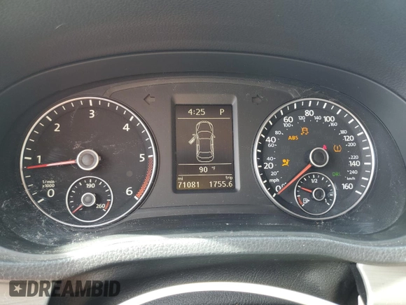 2014 Volkswagen Passat SE with VIN 1VWBN7A35EC094262, listed as a Copart auction lot 60287965 with 71,081 mi miles and Salvage title. Bid and sale history available at DreamBid. Image 9.