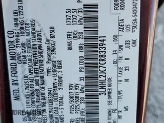 2012 Lincoln MKZ with VIN 3LNHL2JC7CR833941, listed as a Copart auction lot 89168565 with 120,354 mi miles and Salvage Title. Bid and sale history available at DreamBid. Image 12.