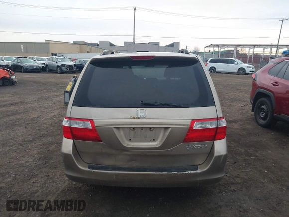 2005 Honda Odyssey EX with VIN 5FNRL38455B115547, listed as a IAAI auction lot 41911371 with 184,150 mi miles. Bid and sale history available at carsss.com. Image 16.