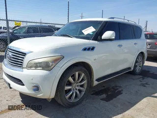 2014 Infiniti QX80 with VIN JN8AZ2NE8E9068192, listed as a IAAI auction lot 41882512 with 194,937 mi miles. Bid and sale history available at carsss.com. Image 2.