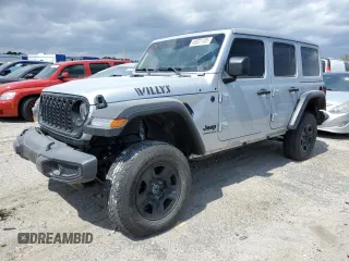 2024 Jeep Wrangler Sport S with VIN 1C4PJXDGXRW289295, listed as a Copart auction lot 49031105 with 3,358 mi miles and Salvage title. Bid and sale history available at DreamBid. Image 1.