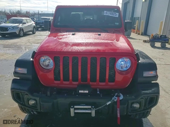 2020 Jeep Gladiator Sport S with VIN 1C6HJTAG8LL215147, listed as a Copart auction lot 47749825 with 75,079 mi miles and Salvage Title. Bid and sale history available at carsss.com. Image 14.