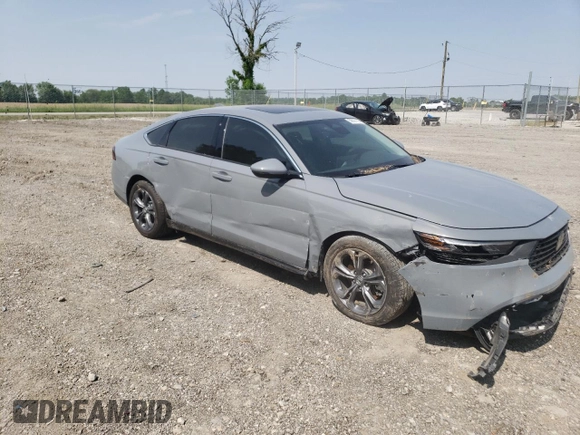 2024 Honda Accord EX-L with VIN 1HGCY2F68RA017005, listed as a Copart auction lot 59007135 with 6,696 mi miles and Salvage title. Bid and sale history available at DreamBid. Image 4.