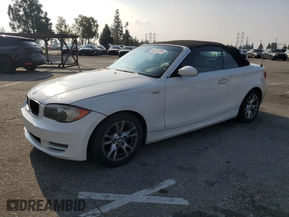 2008 BMW 1 Series 128i with VIN WBAUN13518VH79634, listed as a Copart auction lot 43091755 with 100,180 mi miles and Salvage Title. Bid and sale history available at DreamBid. Image 1.