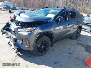 2024 Toyota RAV4 Hybrid XSE with VIN JTME6RFV5RD555138, listed as a IAAI auction lot 41850121 with 7,555 mi miles. Bid and sale history available at carsss.com. Image 2.