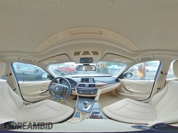 2014 BMW 3 Series 320i xDrive with VIN WBA3C3C51EF983592, listed as a Copart auction lot 60608765 with 195,061 mi miles and Salvage title. Bid and sale history available at DreamBid. Image 14.