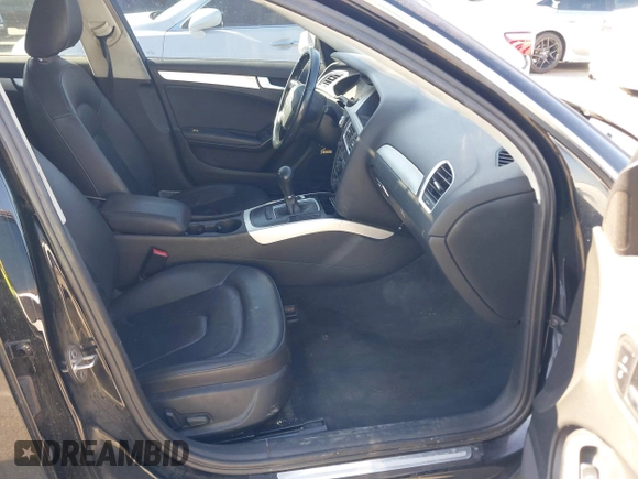 2012 Audi A4 2.0T Premium with VIN WAUAFAFL6CN015679, listed as a IAAI auction lot 41836421 with 186,140 mi miles. Bid and sale history available at carsss.com. Image 5.