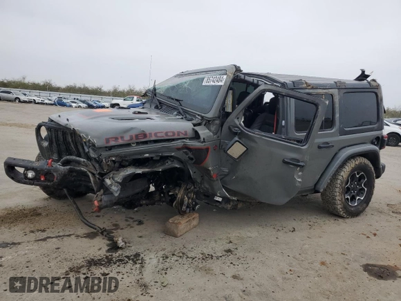 2020 Jeep Wrangler Unlimited Recon with VIN 1C4HJXFN1LW307240, listed as a Copart auction lot 85742484 with Not provided miles and Salvage title. Bid and sale history available at DreamBid. Image 1.