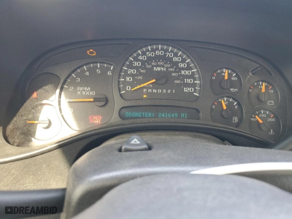 2007 Chevrolet Silverado 2500HD Classic Work Truck with VIN 1GCHC24U17E197390, listed as a Copart auction lot 75305104 with 241,649 mi miles and Salvage Title. Bid and sale history available at carsss.com. Image 9.
