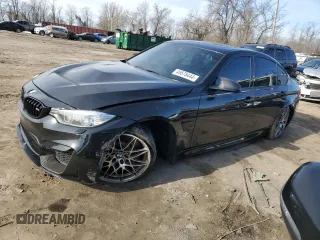 2017 BMW M3 with VIN WBS8M9C51H5G83484, listed as a Copart auction lot 46678444 with 71,683 mi miles. Bid and sale history available at carsss.com. Image 1.
