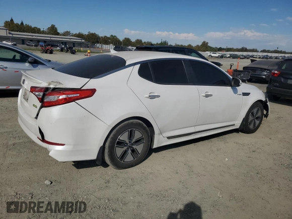 2013 Kia Optima Hybrid LX with VIN KNAGM4AD2D5061996, listed as a Copart auction lot 73626924 with 325,616 mi miles and Salvage Title. Bid and sale history available at carsss.com. Image 3.