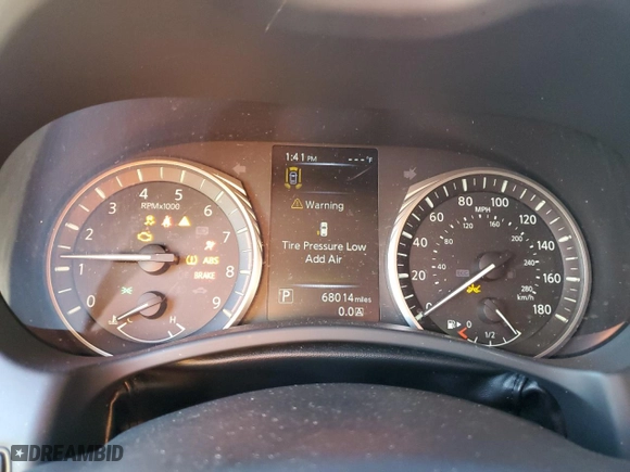 2020 Infiniti Q50 3.0t LUXE with VIN JN1EV7AR1LM252059, listed as a Copart auction lot 86430064 with 68,014 mi miles and Salvage Title. Bid and sale history available at carsss.com. Image 9.