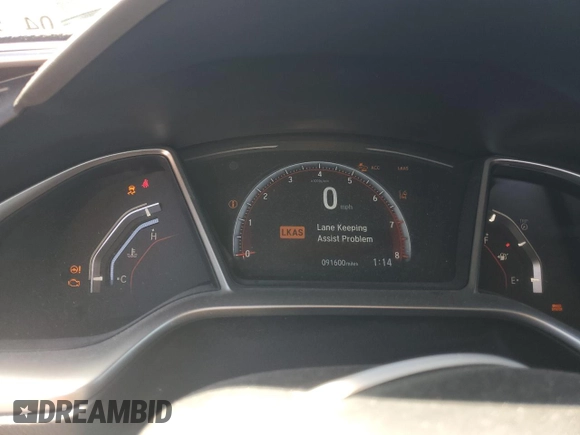 2020 Honda Civic Sedan Sport with VIN 2HGFC2F81LH600750, listed as a Copart auction lot 48140675 with 91,600 mi miles and Salvage Title. Bid and sale history available at carsss.com. Image 9.