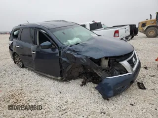 2015 Nissan Pathfinder SV with VIN 5N1AR2MN0FC693392, listed as a Copart auction lot 44003025 with 0 mi miles and Salvage Title. Bid and sale history available at carsss.com. Image 4.