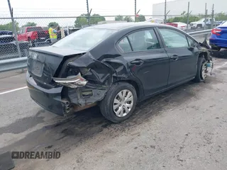 2012 Honda Civic LX with VIN 19XFB2F55CE107821, listed as a IAAI auction lot 42119926 with 172,942 mi miles and . Bid and sale history available at DreamBid. Image 4.