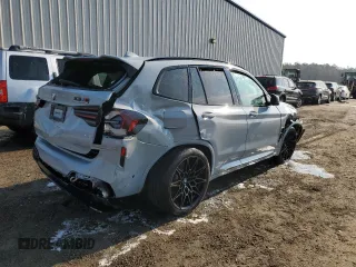 2022 BMW X3 M with VIN 5YM13EC05N9K66502, listed as a Copart auction lot 43451573 with 10,270 mi miles and Salvage Title. Bid and sale history available at carsss.com. Image 3.