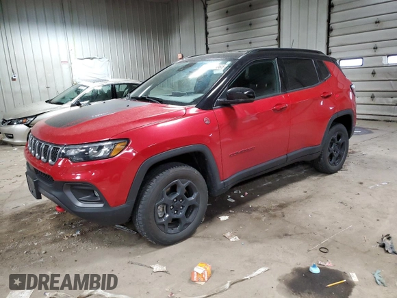 2023 Jeep Compass Trailhawk с VIN 3C4NJDDN5PT513984, выставлен на аукционе Copart как лот 54375065 с пробегом 24 482 миль миль и На запчасти • Non repairable. История ставок и продаж доступна на DreamBid. Изображение 1.