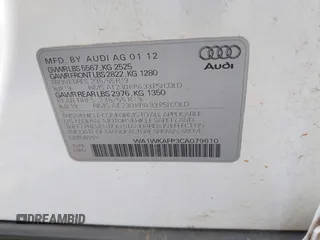 2012 Audi Q5 Prestige with VIN WA1WKAFP3CA079610, listed as a IAAI auction lot 42212659 with 125,842 mi miles and . Bid and sale history available at DreamBid. Image 9.