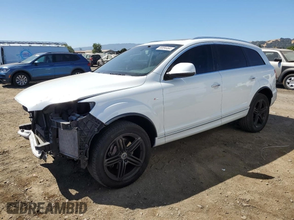 2013 Audi Q7 Premium Plus with VIN WA1LMBFE3DD015021, listed as a Copart auction lot 66894464 with 153,741 mi miles and Salvage title. Bid and sale history available at DreamBid. Image 1.