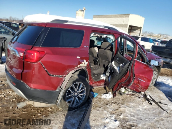 2017 GMC Acadia SLE with VIN 1GKKNLLS1HZ204293, listed as a Copart auction lot 88282955 with Not Provided miles and Salvage Title. Bid and sale history available at carsss.com. Image 3.