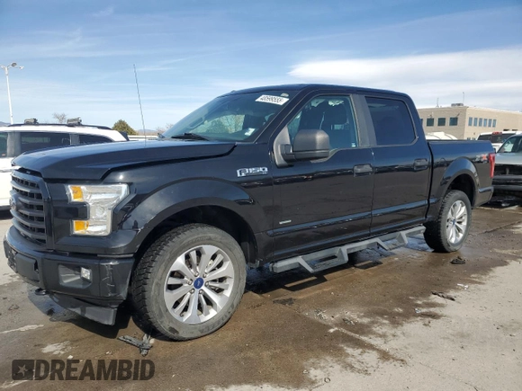 2017 Ford F-150 XL with VIN 1FTEW1EG0HKC62908, listed as a Copart auction lot 48599555 with 96,672 mi miles and Salvage Title. Bid and sale history available at carsss.com. Image 1.