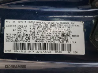 2008 Toyota Tacoma PreRunner with VIN 5TETU62N08Z553434, listed as a Copart auction lot 46649095 with 304,958 mi miles and Clean Title. Bid and sale history available at DreamBid. Image 12.