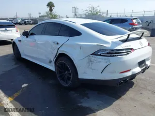 2022 Mercedes-Benz AMG GT with VIN W1K7X5KB9NA052756, listed as a IAAI auction lot 41592971 with 21,418 mi miles. Bid and sale history available at carsss.com. Image 3.