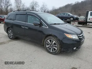 2015 Honda Odyssey Touring Elite with VIN 5FNRL5H97FB112237, listed as a Copart auction lot 44789195 with 152,165 mi miles and Salvage Title. Bid and sale history available at DreamBid. Image 4.