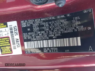 2012 Toyota Sienna LE AAS with VIN 5TDKK3DC8CS263136, listed as a IAAI auction lot 42404929 with 229,848 mi miles and . Bid and sale history available at DreamBid. Image 9.