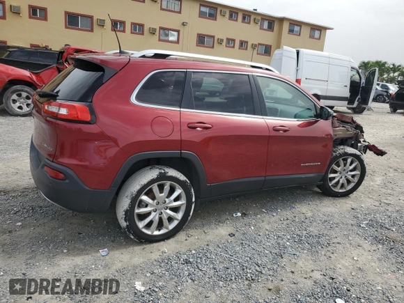 2016 Jeep Cherokee Limited with VIN 1C4PJLDB3GW135716, listed as a Copart auction lot 59718615 with 87,231 mi miles and Salvage title. Bid and sale history available at DreamBid. Image 3.
