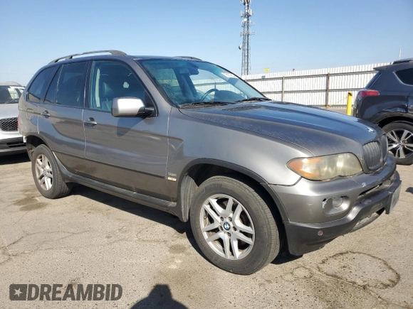 2005 BMW X5 3.0i with VIN 5UXFA13595LY02037, listed as a Copart auction lot 75937804 with 194,485 mi miles and Salvage Title. Bid and sale history available at carsss.com. Image 4.