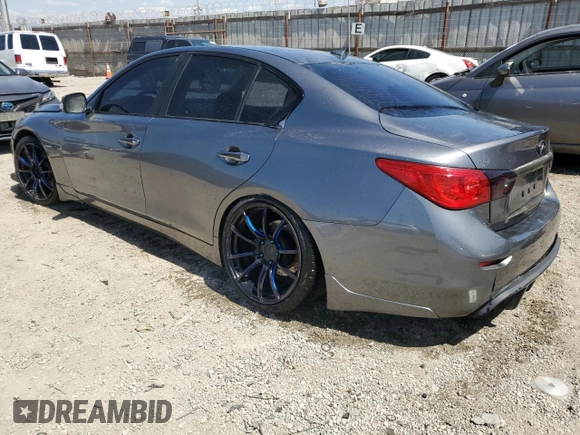2014 Infiniti Q50 Sport with VIN JN1BV7APXEM687358, listed as a Copart auction lot 52028215 with 109,855 mi miles and Salvage Title. Bid and sale history available at DreamBid. Image 2.