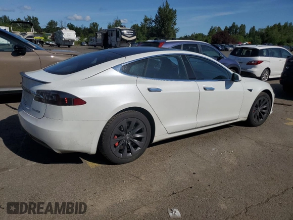 2019 Tesla Model S 100D with VIN 5YJSA1E41KF330631, listed as a Copart auction lot 55360295 with 52,245 mi miles and Salvage title. Bid and sale history available at DreamBid. Image 3.